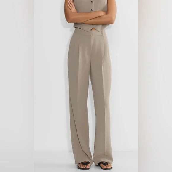 NWT Aritzia The Effortless Pant -High-Wasted,Wide-Leg Japanese Crepe Trousers - Picture 1 of 16